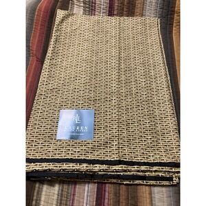 Rare *NEW RALPH Lauren *QUEEN FLAT SHEET Wicker Rope Print